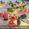 6 ft Artificial Rose Flower Garland with 20 LED String Lights – Battery-Operated Pink Silk Vine for Wedding, Party, Garden & Home Décor